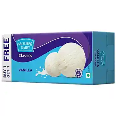 Mother Dairy Vanilla Ice Cream, 700 ml Buy 1 Get 1 Free